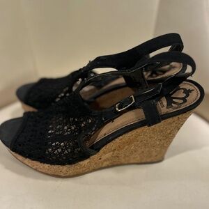 Laced Wedge Sandals